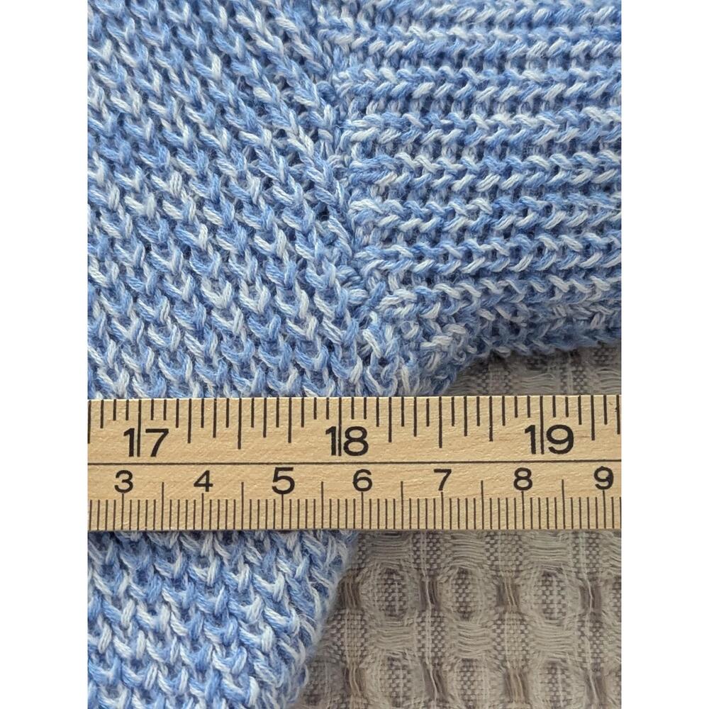 Talbots Women's Knit Sweater Size Medium Blue White Lightweight Classic Casual - Picture 11 of 14